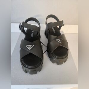 Prada Monolith leather sandal